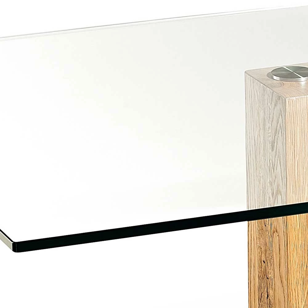 Glas Wohnzimmertisch Auf Säulengestell - Nova 6 Glas Wohnzimmertisch Auf Säulengestell - Nova – Bild 6