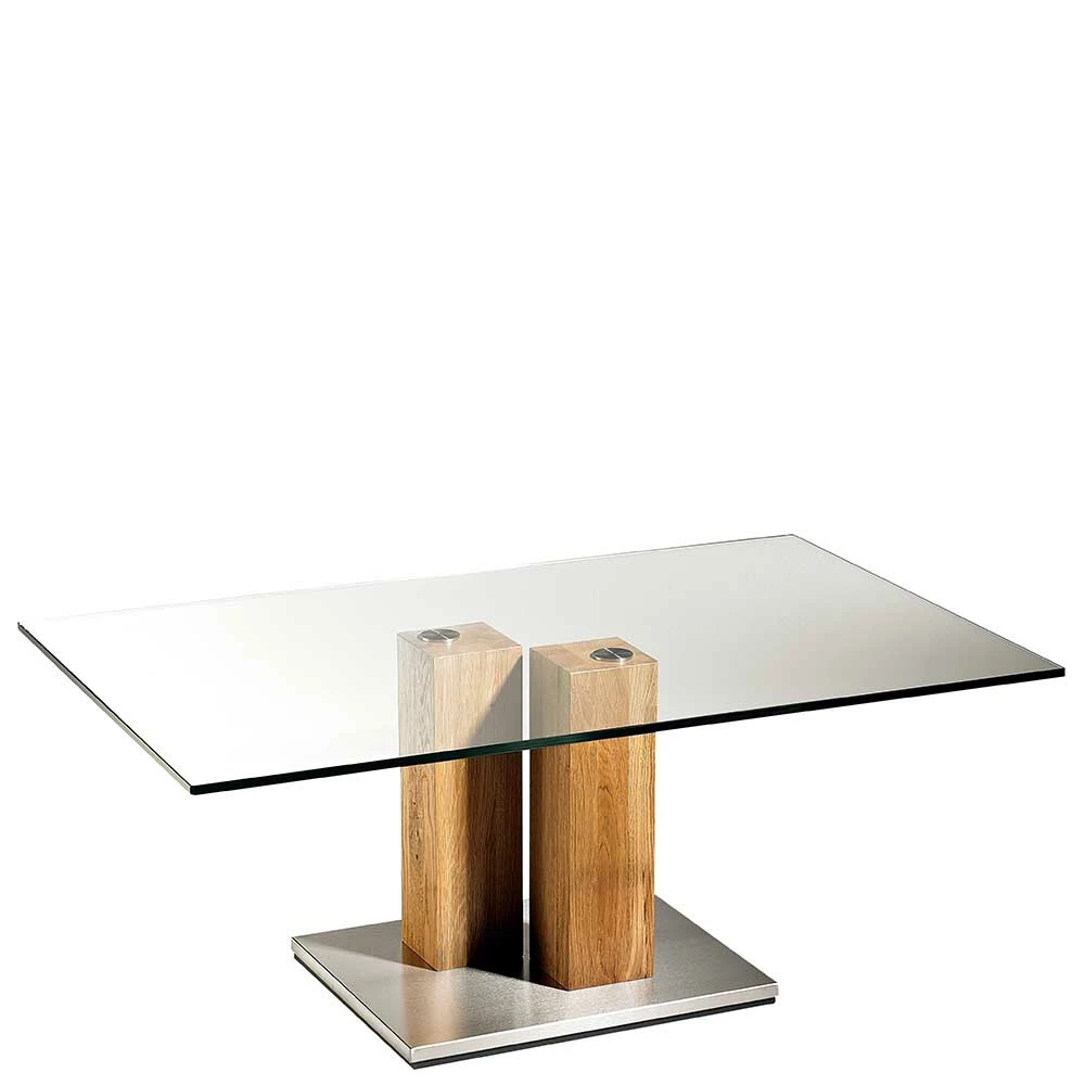Glas Wohnzimmertisch Auf Säulengestell - Nova 1 Glas Wohnzimmertisch Auf Säulengestell - Nova