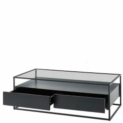 Glas Wohnzimmertisch Mit Schubladen & Ablage - Elfetes 9 Glas Wohnzimmertisch Mit Schubladen & Ablage - Elfetes -Bouquet-shop glas wohnzimmertisch mit schubladen ablage aus mdf in schwarz elfetes 03