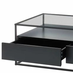 Glas Wohnzimmertisch Mit Schubladen & Ablage - Elfetes 10 Glas Wohnzimmertisch Mit Schubladen & Ablage - Elfetes -Bouquet-shop glas wohnzimmertisch mit schubladen ablage aus mdf in schwarz elfetes 04