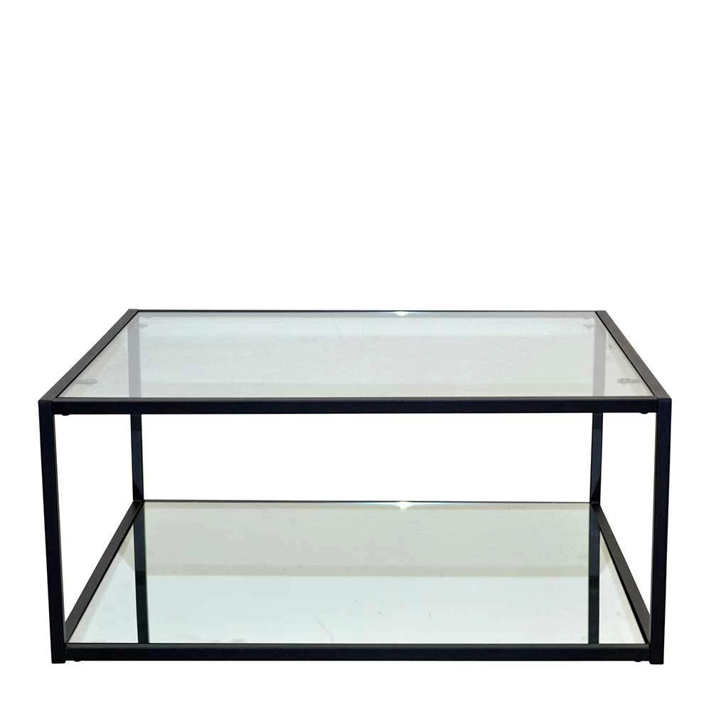 Glas Wohnzimmertisch Mit Spiegelglas Boden - Zuzetta 2 Glas Wohnzimmertisch Mit Spiegelglas Boden - Zuzetta – Bild 2