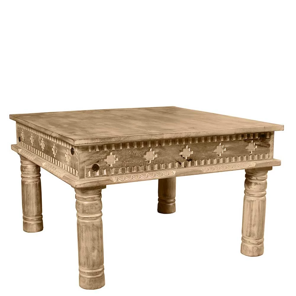 Günstiger Holz Couchtisch Geschnitzt & Gedrechselt - Runiasa