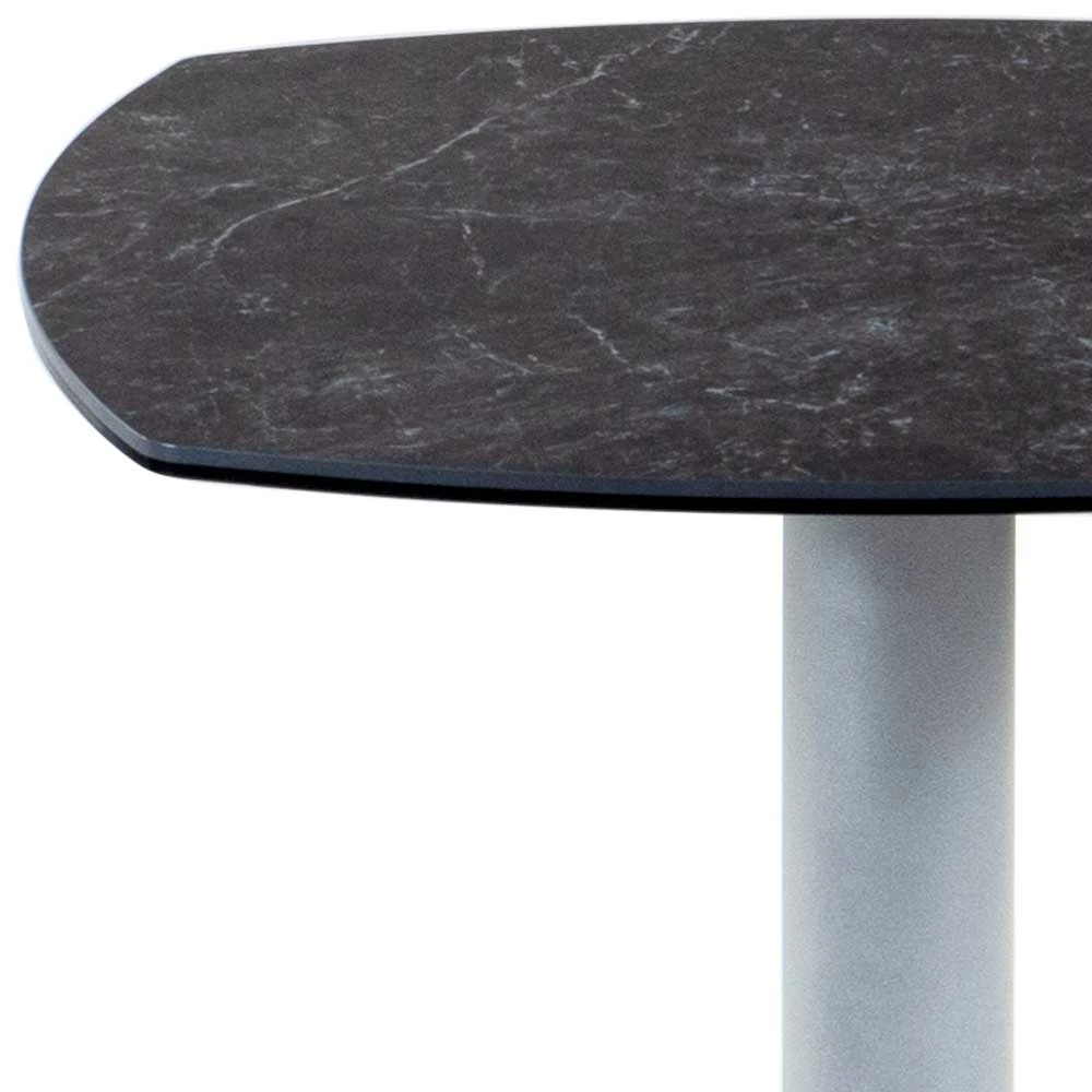 Höhenverstellbarer Beistelltisch Aus Glas Marmor Optik - Cognac 4 Höhenverstellbarer Beistelltisch Aus Glas Marmor Optik - Cognac – Bild 4