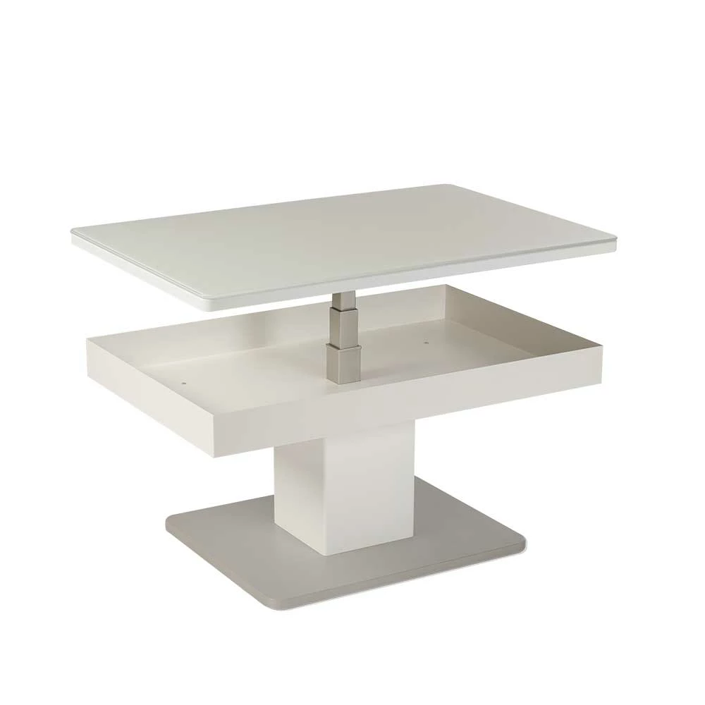 Höhenverstellbarer Couchtisch Greeno In Weiß