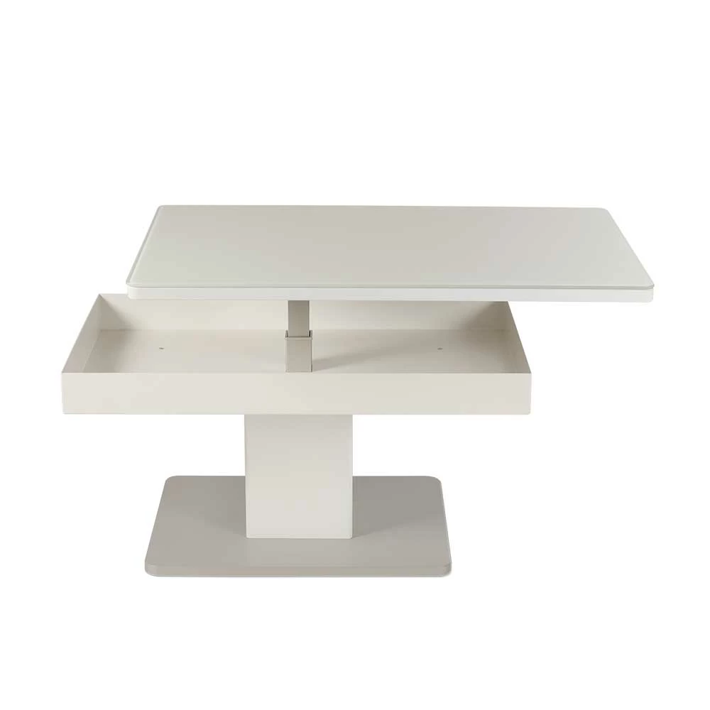 Höhenverstellbarer Couchtisch Greeno In Weiß – Bild 4