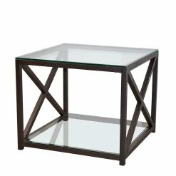 Alternative view of Moderner Couchtisch Mit Zwei Glasplatten - Vurgos