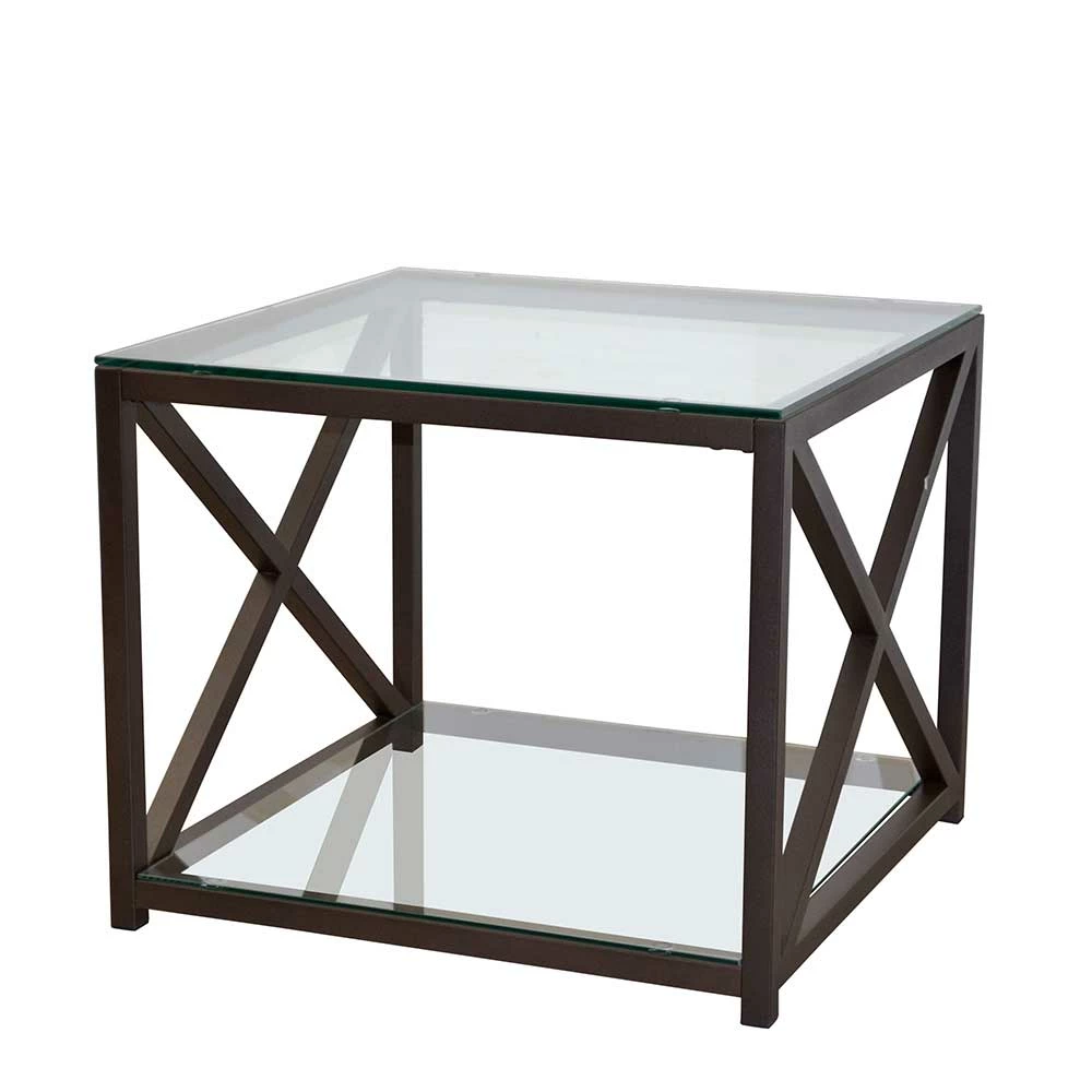Moderner Couchtisch Mit Zwei Glasplatten - Vurgos 2 Moderner Couchtisch Mit Zwei Glasplatten - Vurgos – Bild 2