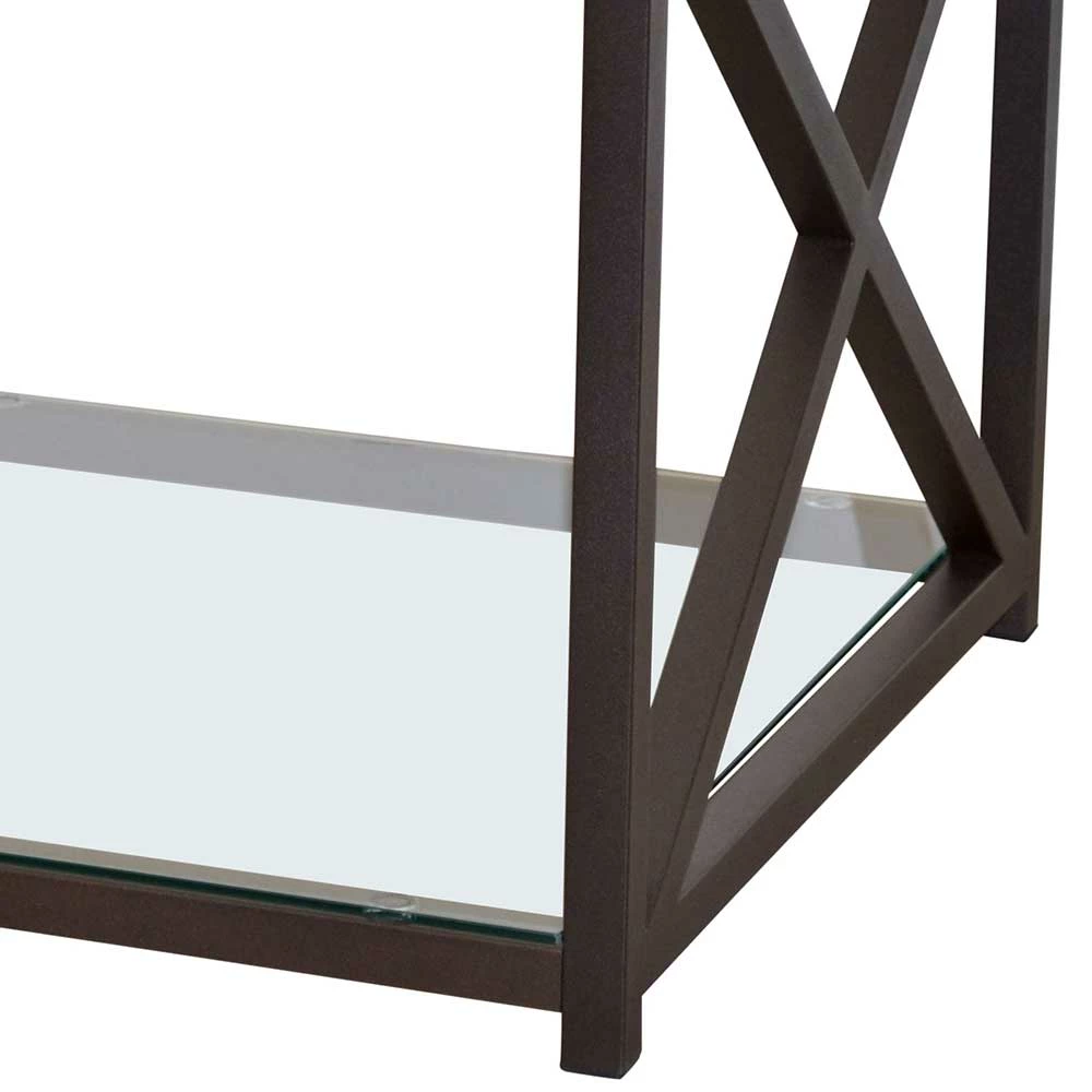 Moderner Couchtisch Mit Zwei Glasplatten - Vurgos 3 Moderner Couchtisch Mit Zwei Glasplatten - Vurgos – Bild 3