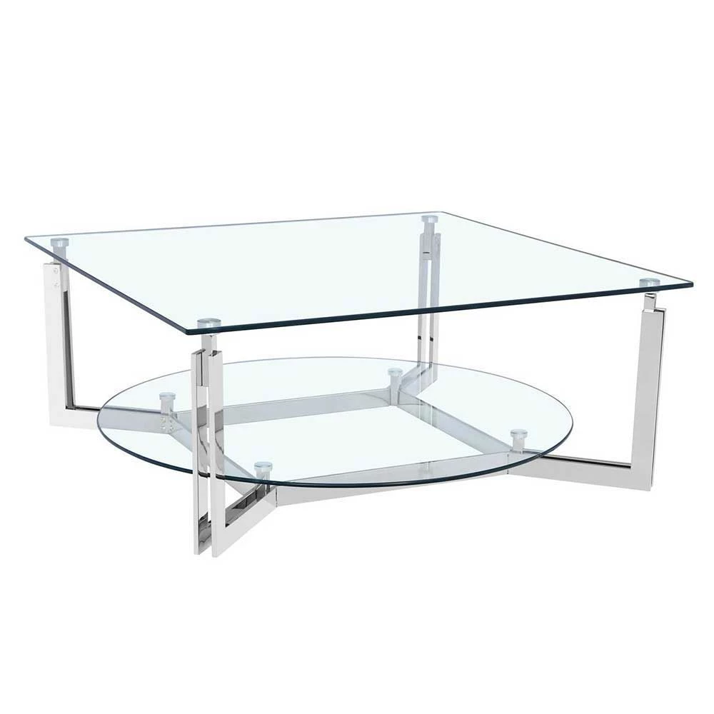 Moderner Wohnzimmertisch Mit Glas - Henissa – Bild 2