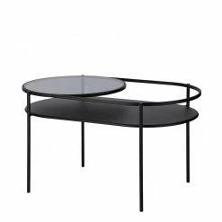 Ovaler Couchtisch Mit Runder Glasplatte - Magari