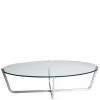 Ovaler Design Couchtisch Aus Glas Transparent - Bai