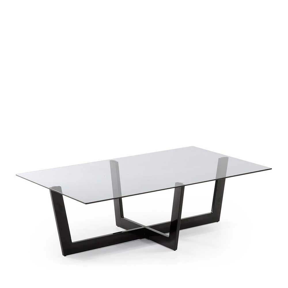 Rauchglas Couchtisch Mit Gestell Schwarz - Loisava 3 Rauchglas Couchtisch Mit Gestell Schwarz - Loisava – Bild 3