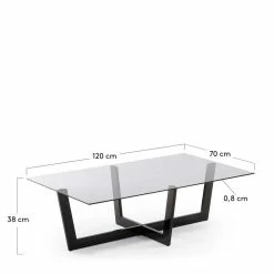 Rauchglas Couchtisch Mit Gestell Schwarz - Loisava 9 Rauchglas Couchtisch Mit Gestell Schwarz - Loisava -Bouquet-shop rauchglas couchtisch mit gestell schwarz aus metall 120x70 cm loisava 03