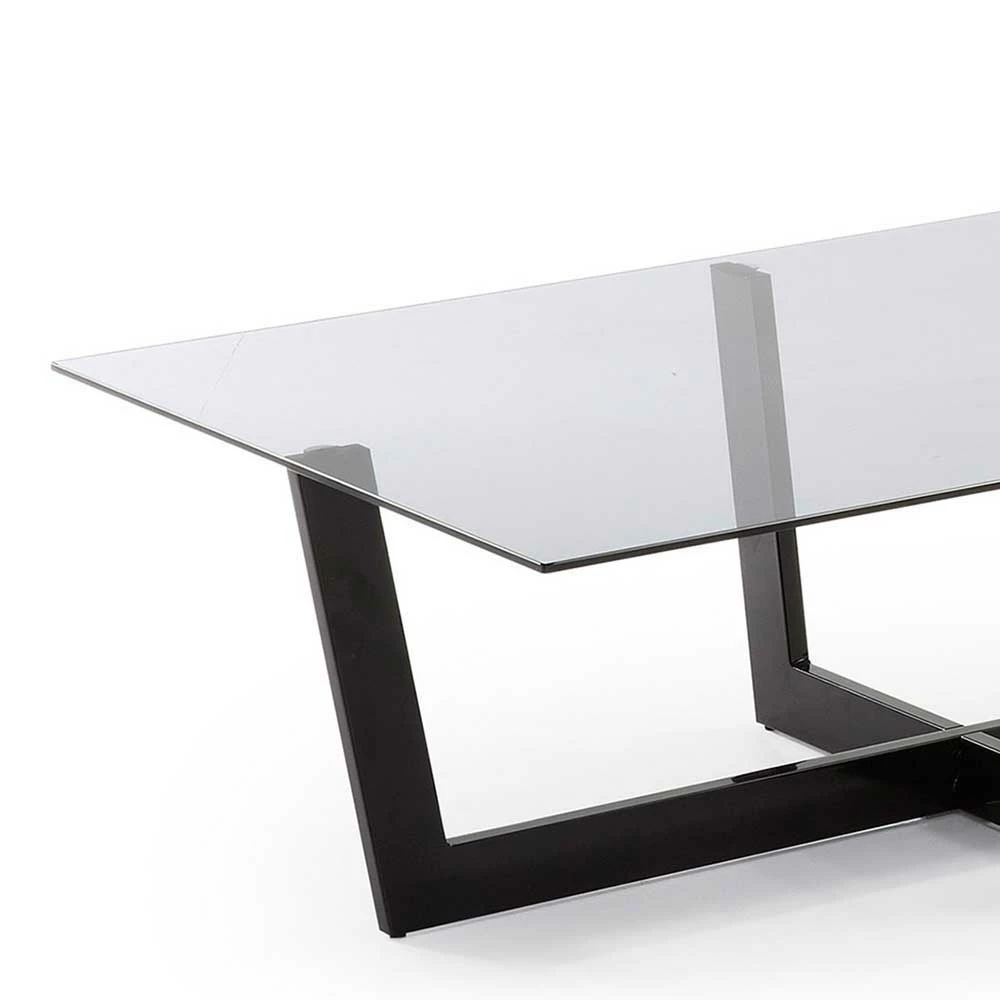 Rauchglas Couchtisch Mit Gestell Schwarz - Loisava 5 Rauchglas Couchtisch Mit Gestell Schwarz - Loisava – Bild 5