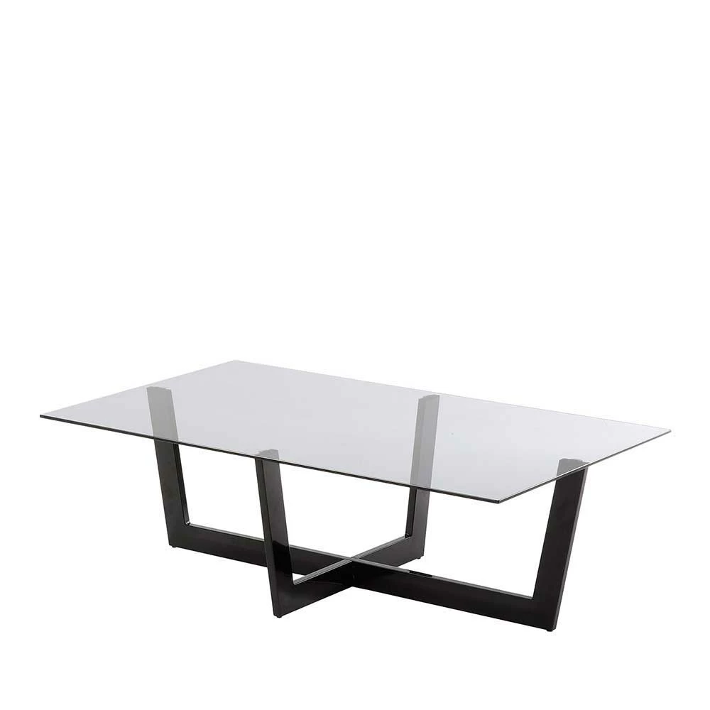 Rauchglas Couchtisch Mit Gestell Schwarz - Loisava 1 Rauchglas Couchtisch Mit Gestell Schwarz - Loisava