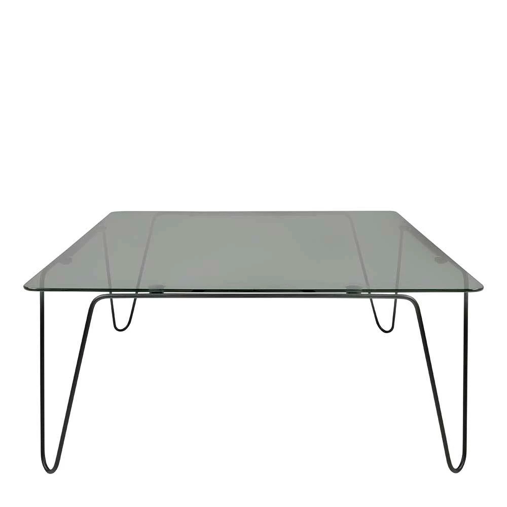 Rauchglas Wohnzimmertisch Mit Stahlgestell - Carisma 2 Rauchglas Wohnzimmertisch Mit Stahlgestell - Carisma – Bild 2