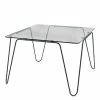 Rauchglas Wohnzimmertisch Mit Stahlgestell - Carisma