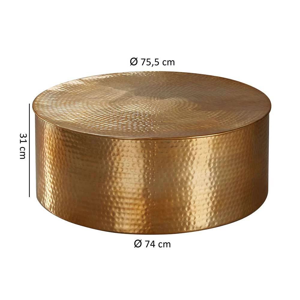 Runder Alu Couchtisch In Goldfarben - Cosima 5 Runder Alu Couchtisch In Goldfarben - Cosima – Bild 5