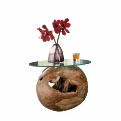 Runder Couchtisch Pitlane Mit Glasplatte