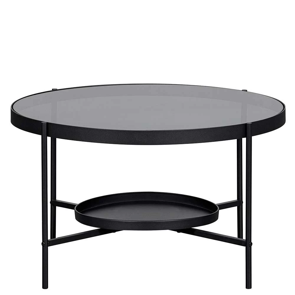 Runder Couchtisch Mit Glasplatte 80x46x80 - Sempore 3 Runder Couchtisch Mit Glasplatte 80x46x80 - Sempore – Bild 3