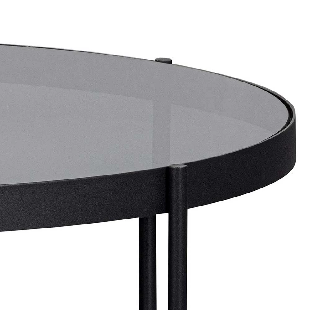 Runder Couchtisch Mit Glasplatte 80x46x80 - Sempore 4 Runder Couchtisch Mit Glasplatte 80x46x80 - Sempore – Bild 4