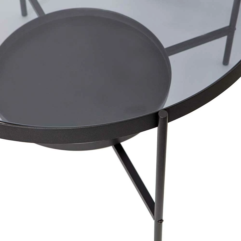 Runder Couchtisch Mit Glasplatte 80x46x80 - Sempore 5 Runder Couchtisch Mit Glasplatte 80x46x80 - Sempore – Bild 5