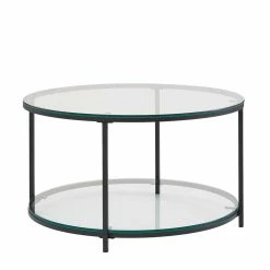 Runder Glas Couchtisch Mit Zwei Platten - Orango