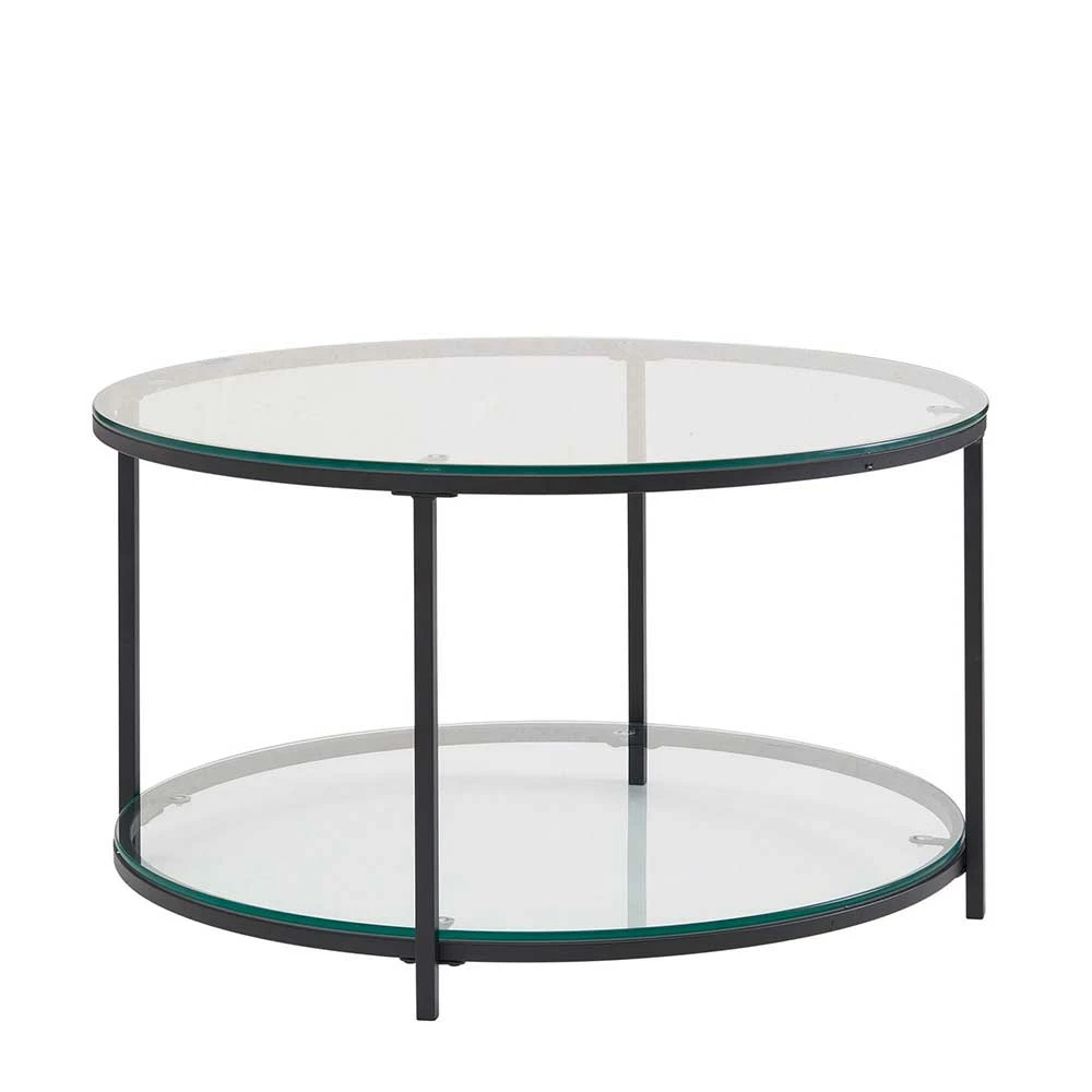 Runder Glas Couchtisch Mit Zwei Platten - Orango 1 Runder Glas Couchtisch Mit Zwei Platten - Orango