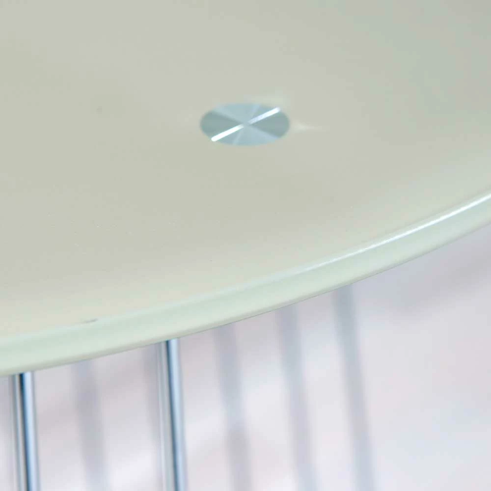 Runder Glasplatten Sofatisch Mit Draht-Gestell - Frantasticas – Bild 5