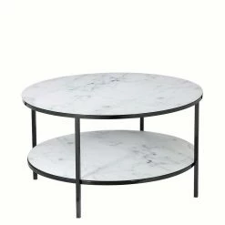 Runder Sofatisch Im Marmor Look - Dikono