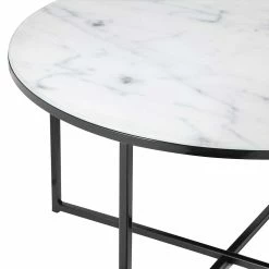 Runder Sofatisch In Marmor Weiß Glasplatte - Digenara 6 Runder Sofatisch In Marmor Weiß Glasplatte - Digenara -Bouquet-shop runder sofatisch in marmor weiss glasplatte schwarz metall buegelgestell digenara 02