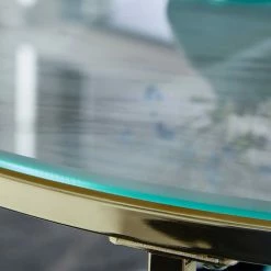 Runder Sofatisch Mit Glasplatten In Marmor Optik - Julietta 8 Runder Sofatisch Mit Glasplatten In Marmor Optik - Julietta -Bouquet-shop runder sofatisch mit glasplatten in marmor optik aus stahlgestell in gold julietta 03