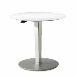 Runder Weißglas Wohnzimmertisch Höhenverstellbar - Hoku 7 Runder Weißglas Wohnzimmertisch Höhenverstellbar - Hoku -Bouquet-shop runder weissglas wohnzimmertisch hoehenverstellbar auf harten kunststoffrollen hoku 03