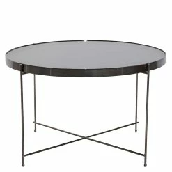 Runder Wohnzimmertisch Aus Spiegelglas - Slope