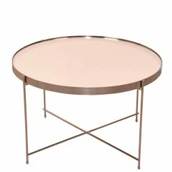 Runder Wohnzimmertisch In Rosegold - Linall 8 Runder Wohnzimmertisch In Rosegold - Linall -Bouquet-shop runder wohnzimmertisch in rosegold aus spiegelglas stahl linall 02