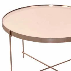 Runder Wohnzimmertisch In Rosegold - Linall 10 Runder Wohnzimmertisch In Rosegold - Linall -Bouquet-shop runder wohnzimmertisch in rosegold aus spiegelglas stahl linall 04