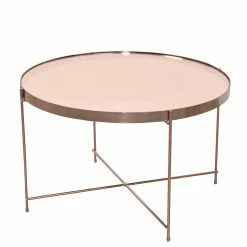 Runder Wohnzimmertisch In Rosegold - Linall