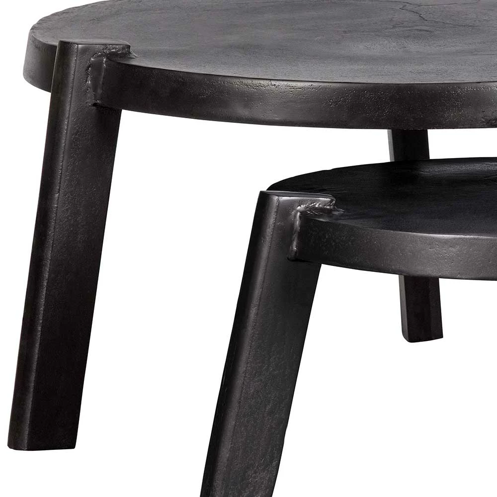 Rundes Industrial Couchtisch Set - Sobotta (zweiteilig) – Bild 6