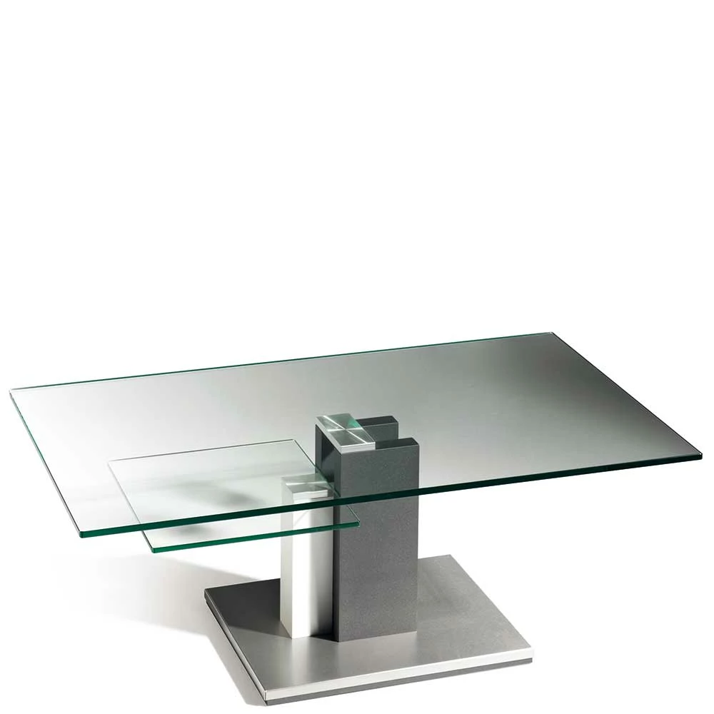 Sofatisch Mit Glasplatte & Ablage - Moore 2 Sofatisch Mit Glasplatte & Ablage - Moore – Bild 2