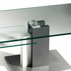 Sofatisch Mit Glasplatte & Ablage - Moore 10 Sofatisch Mit Glasplatte & Ablage - Moore -Bouquet-shop sofatisch mit glasplatte ablage auf saeulengestell in silber moore 04