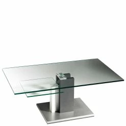 Sofatisch Mit Glasplatte & Ablage - Moore