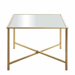 Spiegelglas Couchtisch Mit Metallgestell - Remona 9 Spiegelglas Couchtisch Mit Metallgestell - Remona -Bouquet-shop spiegelglas couchtisch mit metallgestell in goldfarben remona 03