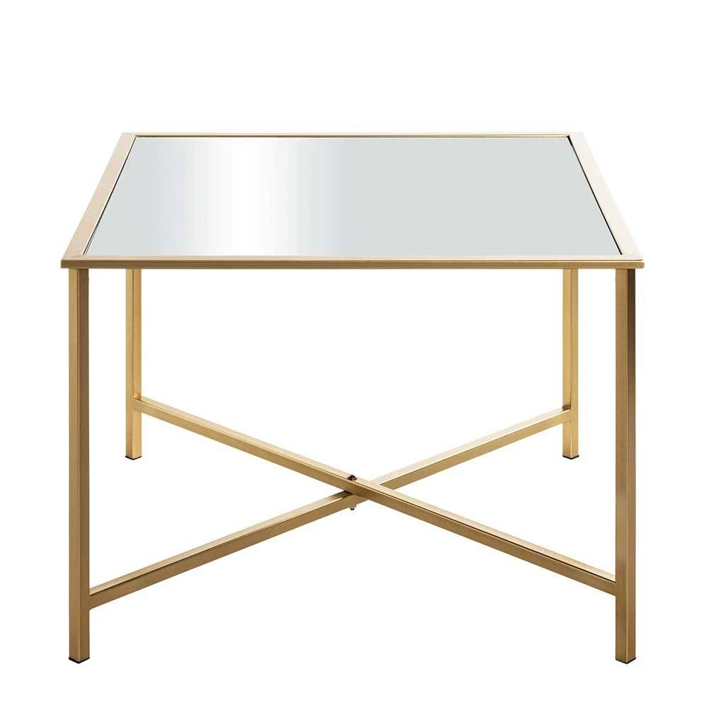Spiegelglas Couchtisch Mit Metallgestell - Remona 4 Spiegelglas Couchtisch Mit Metallgestell - Remona – Bild 4