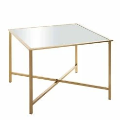 Spiegelglas Couchtisch Mit Metallgestell - Remona 11 Spiegelglas Couchtisch Mit Metallgestell - Remona -Bouquet-shop spiegelglas couchtisch mit metallgestell in goldfarben remona 05