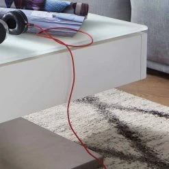 Stauraum Couchtisch In Weiß Mit Glasplatte Leoda & Säulengestell -Bouquet-shop stauraum couchtisch in weiss mit glasplatte saeulengestell 75x75cm leoda 02