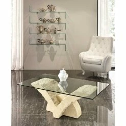 Stein Couchtisch Reading Im Mediterranen Design -Bouquet-shop stein couchtisch mediterranen design v foermig reading 05