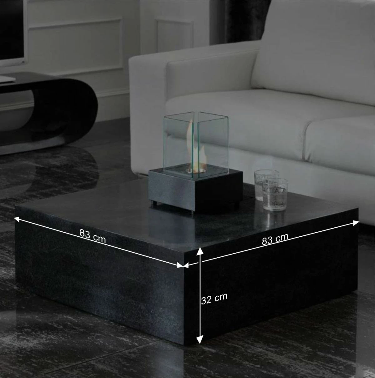 Stein Couchtisch Luvega In Schwarz 6 Stein Couchtisch Luvega In Schwarz – Bild 6