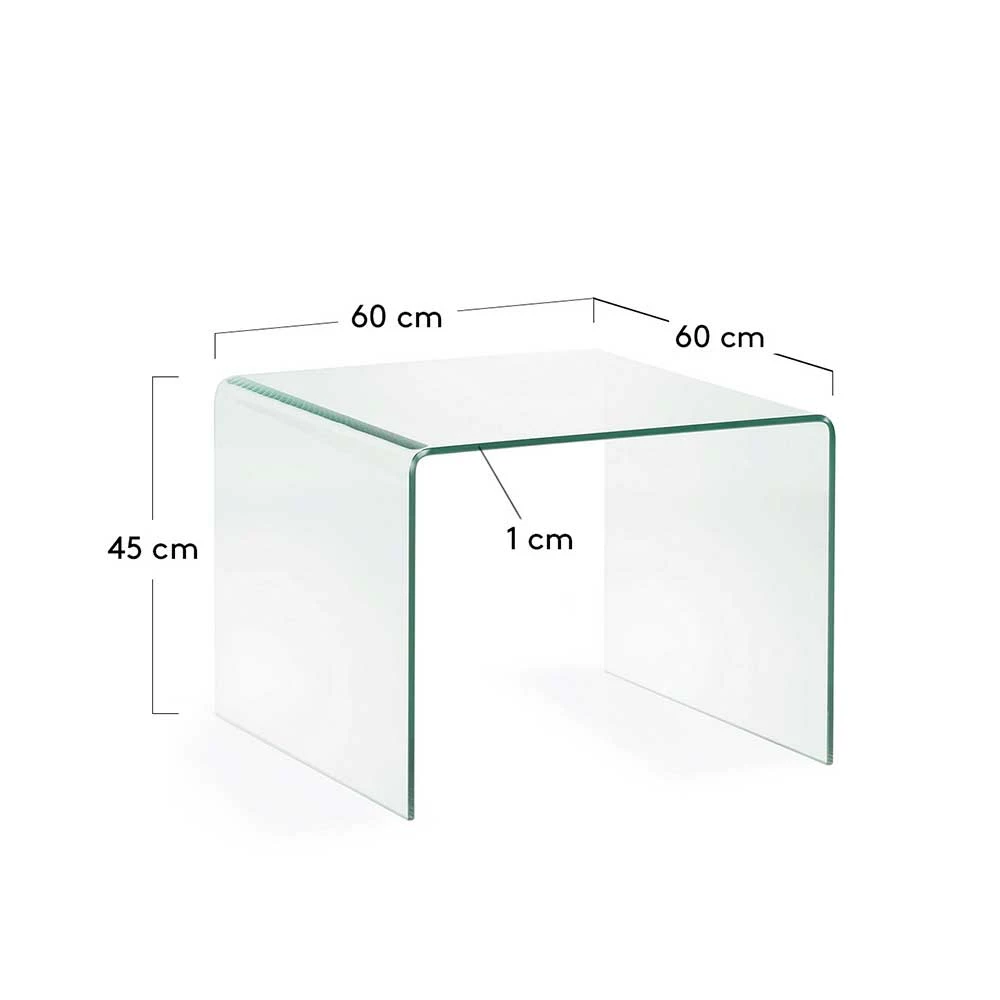 Toller Wangen Glastisch 60x45x60 Cm - Eramina 4 Toller Wangen Glastisch 60x45x60 Cm - Eramina – Bild 4