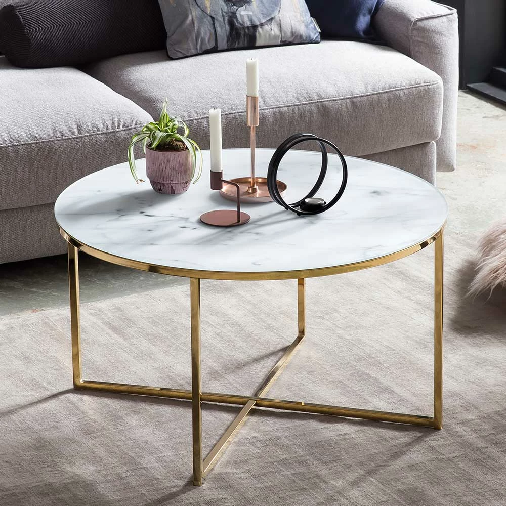 Wohnzimmer Glastisch In Marmor Optik - Matchy 5 Wohnzimmer Glastisch In Marmor Optik - Matchy – Bild 5