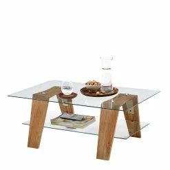 Wohnzimmer Glastisch Mit Ablage & Holzbeinen - Jannik 7 Wohnzimmer Glastisch Mit Ablage & Holzbeinen - Jannik -Bouquet-shop wohnzimmer glastisch mit ablage holzbeinen aus asteiche 100x40x65 jannik 02